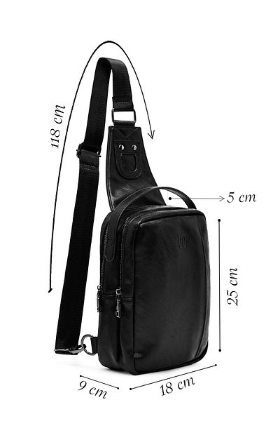 Derimod Men's Black Mini Crossbody Bag 25Sbd300018