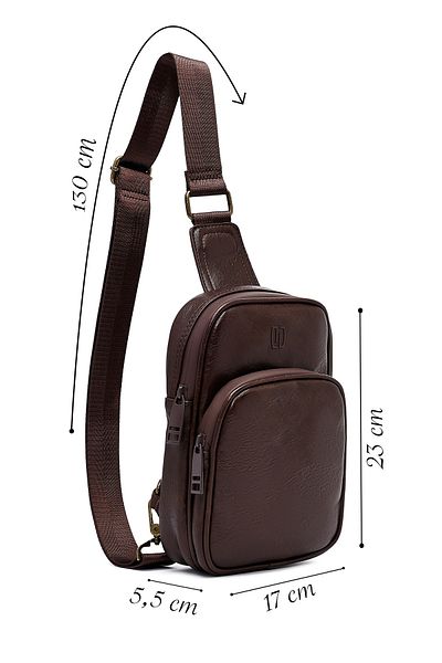 Derimod Men's Brown Mini Crossbody Bag 25Sbd300518
