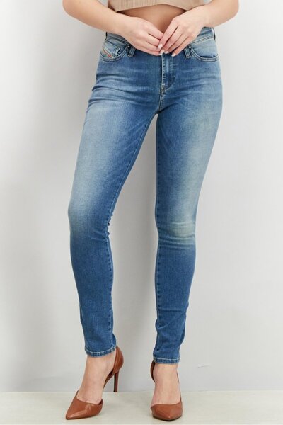 Diesel Women Skinny Fit Wash Non,Stretchable Denim Jeans, Blue