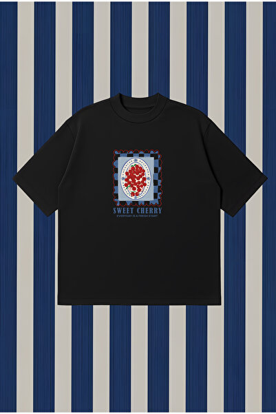 PURE POWER Tricou Sweet Cherry Boxy Fit supradimensionat unisex tricou – cu i...