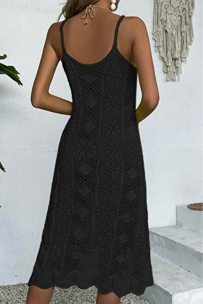 buğrahayalin Women's Thin Strap Knitwear Dress