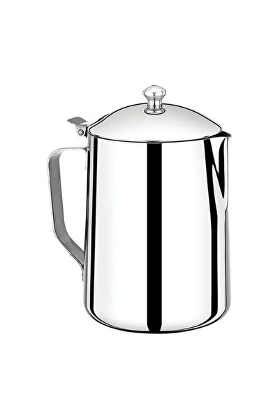 Generic وعاء حليب عالي الجودة من الفولاذ المقاوم للصدأ مع غطاء من هاشفير، فضي...