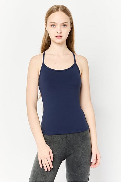 SKECHERS Women Sportswear Fit Sleeveless Padded Training Top, Navy