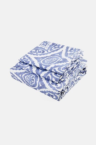 BEBEHOME Set Of 3 Graphic Printed Soft And Rich Fitted Sheets, Multicolor