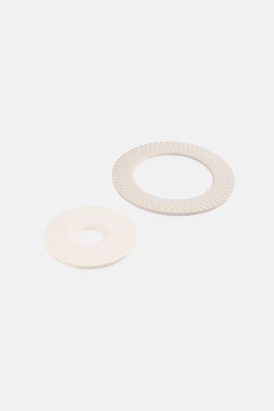 Catherine Malandrino 2 Pieces Nesting Silicone Trivets, Multicolor