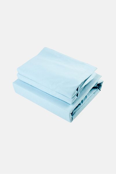 YOTO Queen Comfortable With Lasting Durable Fitted Sheet, Blue
