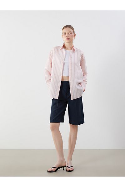 LC Waikiki Striped Oversize Women's Shirt