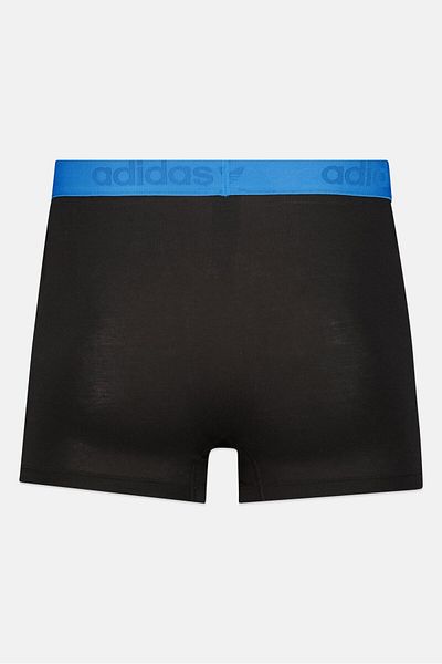 adidas Men 2 Pack Brand Logo Trunks, Black