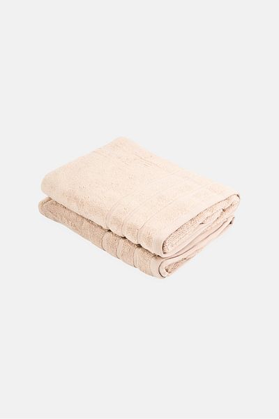 Kathy Ireland 2 Pieces Bath Towel Set, Warm Beige
