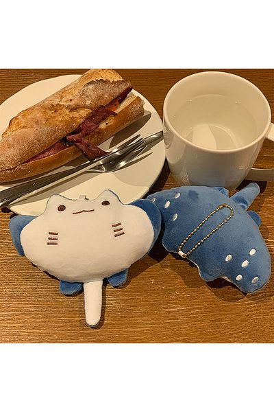 Choice 1PC Cartoon Marine Animal Devil Rays Doll Plush Toy Ornament Stuffed Animal Manta Ray Plush Keych...