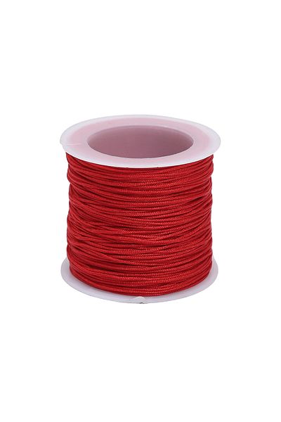 Choice 0.8mm -50m Big Red 50M/roll 0.8mm Nylon Thread Cord Chinese Knot Cord Bracelet Braided String For DI