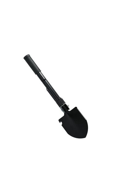 Generic LIVING ACCENTS Compact Foldable Camping Shovel with Steel Handle for Multipurpose Tool Black