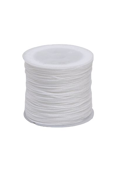 Choice 0.8mm -50m white 50M/roll 0.8mm Nylon Thread Cord Chinese Knot Cord Bracelet Braided String For DIY