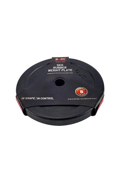 Generic لوحة وزن مطاطية متينة وقوية من بودي سكلبتشر، لون أسود، 5 كجم، BW-402D-5KG-V