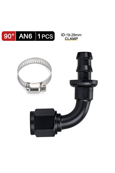 Choice14 وصلات خرطوم تبريد زيت الوقود AN6 بزاوية 90 درجة، سوداء اللون، عالمية...