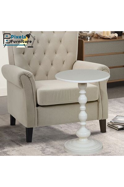 PixelsFurniture Pixel Furniture Metal Side Table for Sofa and Bed, Solid Metal Base Table