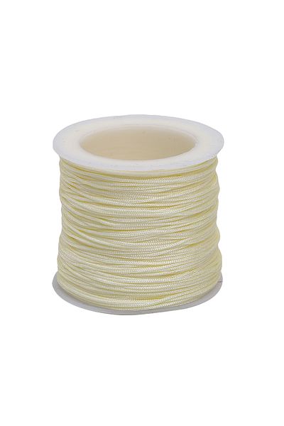 Choice 0.8mm -50m Beige 50M/roll 0.8mm Nylon Thread Cord Chinese Knot Cord Bracelet Braided String For DIY