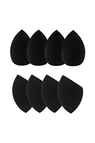 Choice إسفنجات مكياج بيوتي إيج، 8 قطع باللون الأسود، إسفنجات تجميل، أداة توزيع كريم الأساس