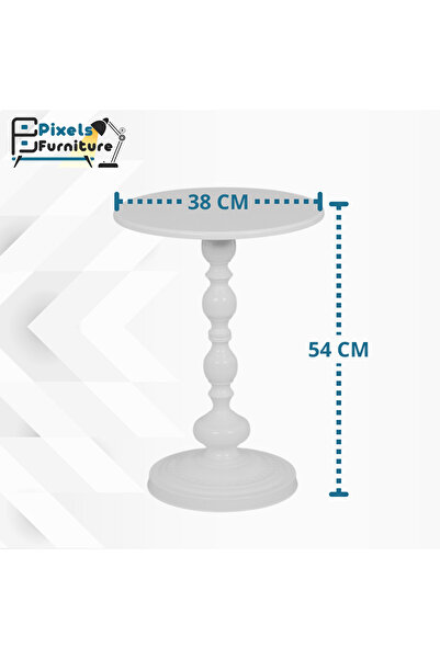 PixelsFurniture Pixel Furniture Metal Side Table for Sofa and Bed, Solid Metal Base Table