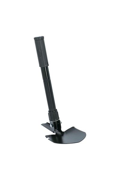 Generic LIVING ACCENTS Compact Foldable Camping Shovel with Steel Handle for Multipurpose Tool Black