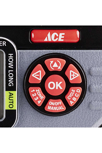 ACE Hydrologic Programmable 4-Zone Digital Water Timer Black and Grey