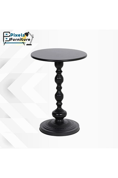 PixelsFurniture Pixel Furniture Metal Side Table for Sofa and Bed, Solid Metal Base Table