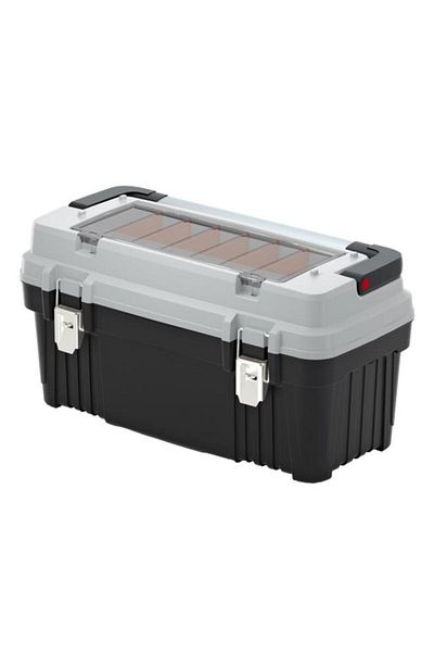 Generic Kistenberg Optima 60 Durable Tool Box with Removable Separators Black and Grey