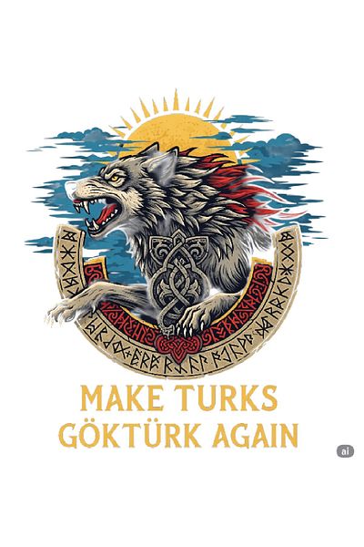 Maki Home Γυναικεία Ανδρικά Unisex Ενήλικες Make Turks Gokturk Again I Τυπωμένο λευκό γκρι μαύρο μπλουζάκι