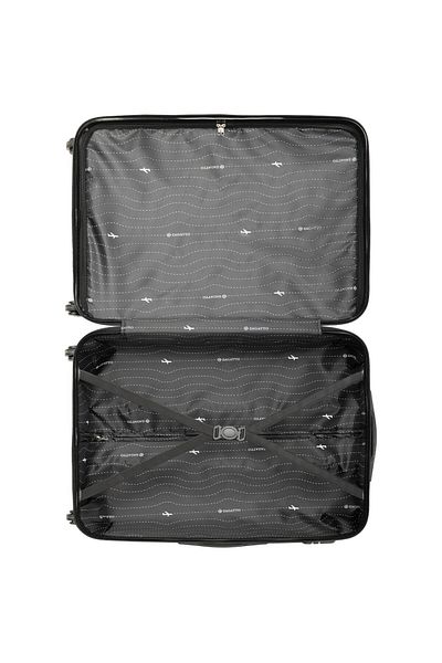 zagatto Valiză mare, neagră, 90L, 75x48x29 cm, roți pivotante, mâner telescopic, încuietoare, ZG505 A