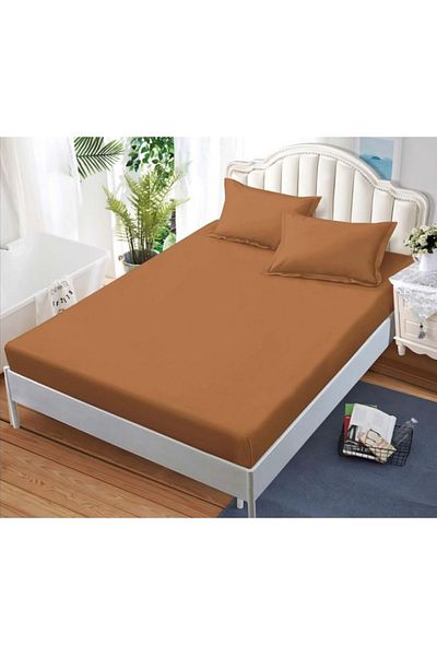 OEM Bed cover with elastic and 2 pillowcases, finet fabric, 2-person bed, 180x200cm