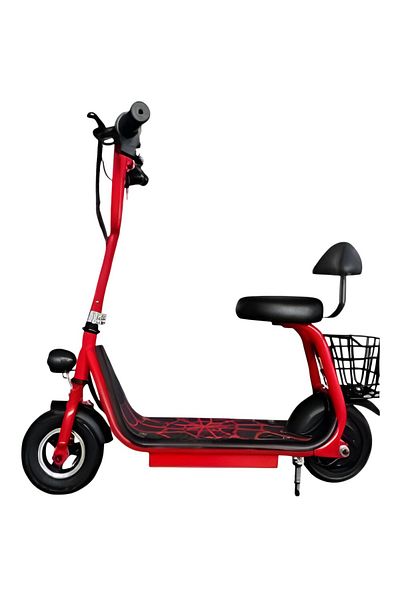 rexa Electric Kick Scooter With Rear Basket And Front Light