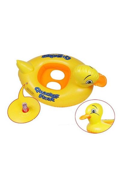 Generic Inflatable Yellow Duck Float for Swimming Kids