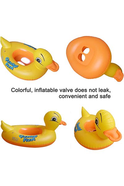 Generic Inflatable Yellow Duck Float for Swimming Kids