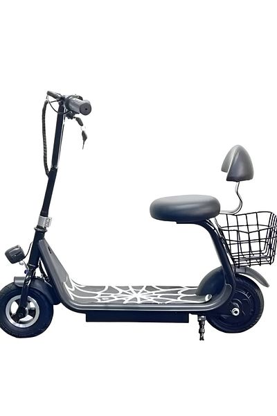 rexa Electric Kick Scooter With Rear Basket And Front Light