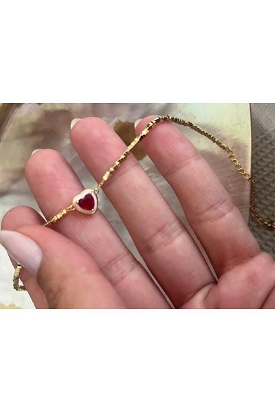 Hoop jewelery Heart Model Sparkling Bracelet with Stones