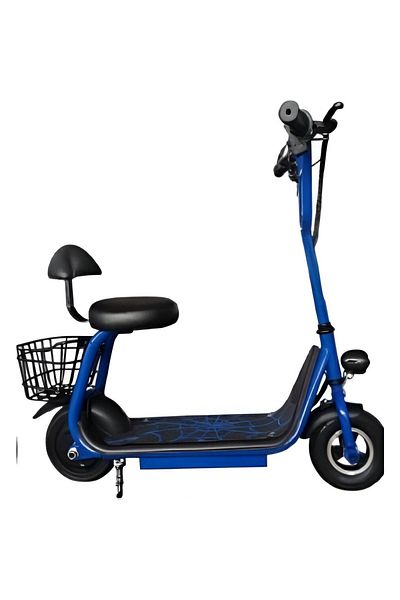 rexa Electric Kick Scooter With Rear Basket And Front Light