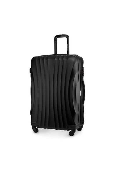 zagatto Valiză mare, neagră, 90L, 75x48x29 cm, roți pivotante, mâner telescopic, încuietoare, ZG505 A