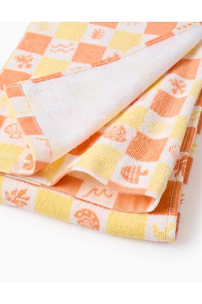 Ziddy Beach Towel for Children 'Summer', Yellow/Orange