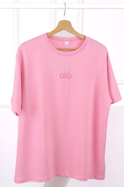 İmajButik Ροζ κεντημένο κοντομάνικο μπλουζάκι Modal