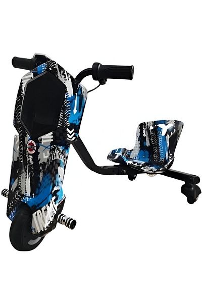 rexa Mini Drifting Electric Scooter Blue With Helmet Pad Set, Knee And Elbow Pads