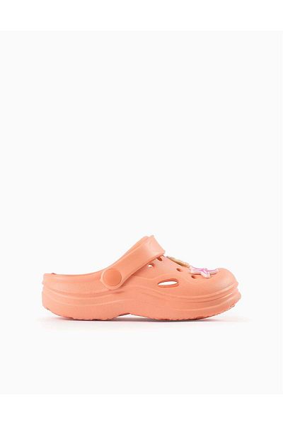 Ziddy Rubber Clogs for Girls 'Beach', Coral