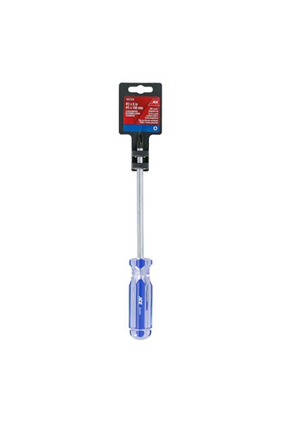 ACE CRV Shaft Magnetic Tip Screwdriver Blue and Silver 3 x 6inch
