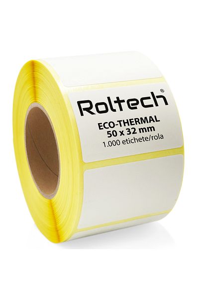ROLTECH thermal label roll | 50x32mm | 1000 sheets/roll | 40mm tube | 40mm tube | Thermal label roll