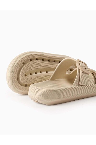 Ziddy Light Rubber Sandals for Children, Beige