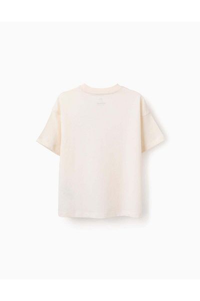 Ziddy Cotton T-shirt for Girls 'Sumatra', Beige