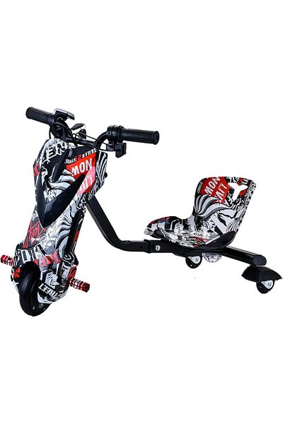 rexa Drifting Electric Scooter, Adjustable Bluetooth 360 Degree 3-Wheel Scooter Drift With Helmet Pad