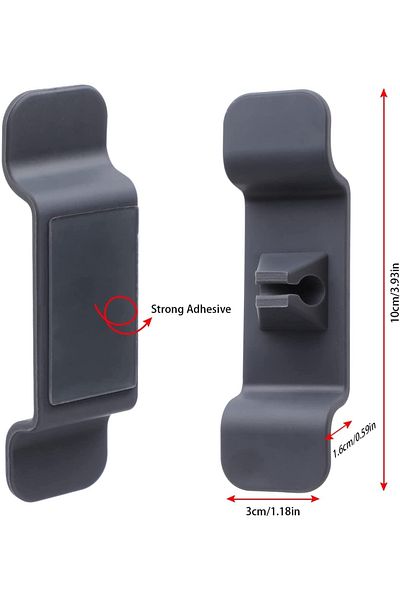 trounistro Set de 6 cleme de cablu Trounistro, plastic, alb/gri/negru, 3 x 1,6 x 10 cm