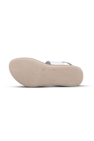 M.P. Women's daily sandals - white, leather