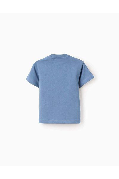 Ziddy Cotton T-shirt for Baby Boys 'Sun & Sand', Blue