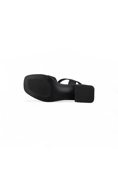 M.P. Women's Casual Sandals - Black, Leather